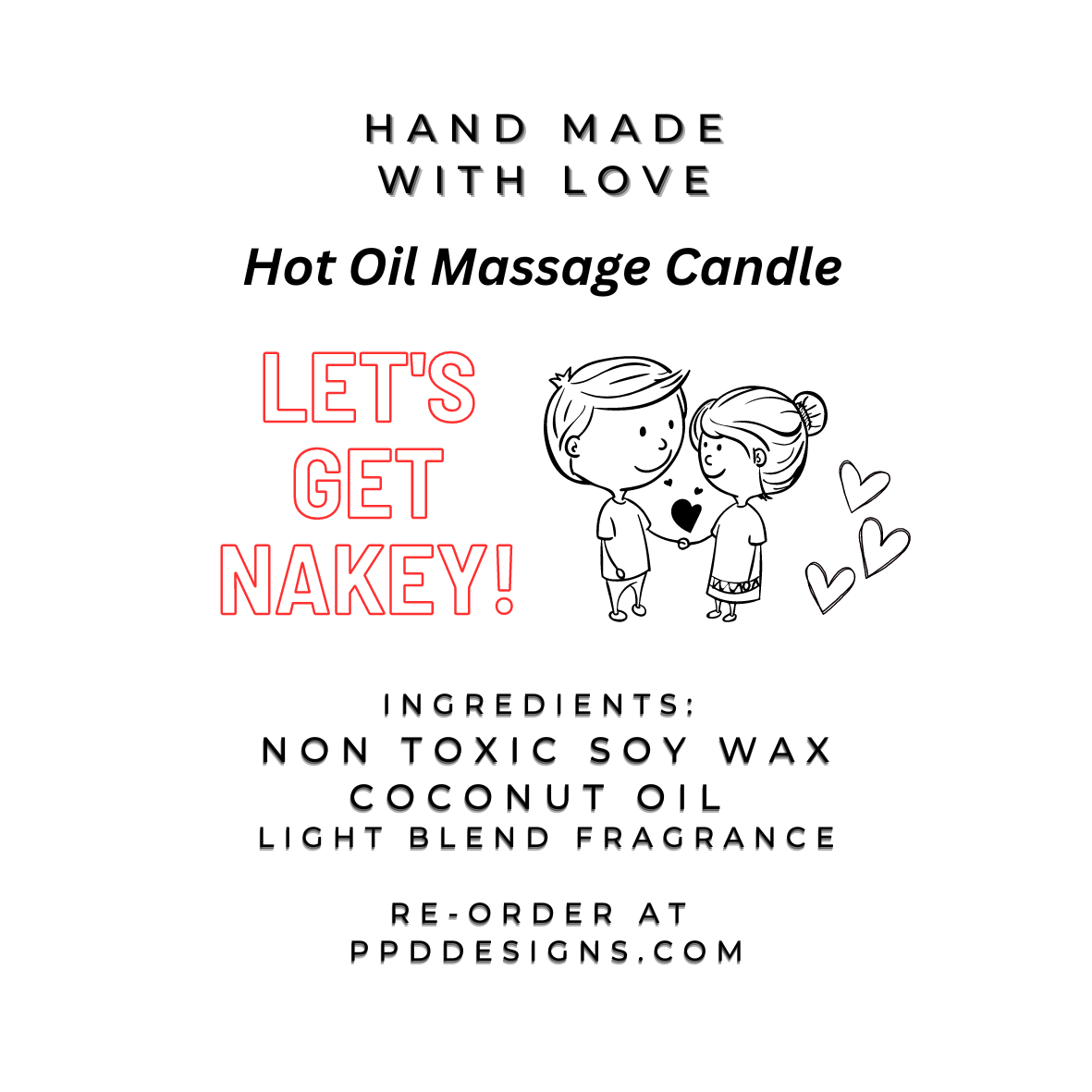 Let's Get Nakey Massage Oil Candles