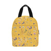 Wildflowers Light Orange Insulated Zipper Lunch Bag