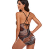 Choc Swirl One Piece Tie Back Swimsuit