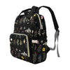 Wildflowers Black Multi Function Backpack with Black Handles