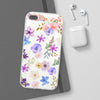 Floral White Flexi Clear Cases for Most Phone Types