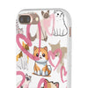 Cats Love White Flexi Clear Cases for Most Phone Types (FWS)