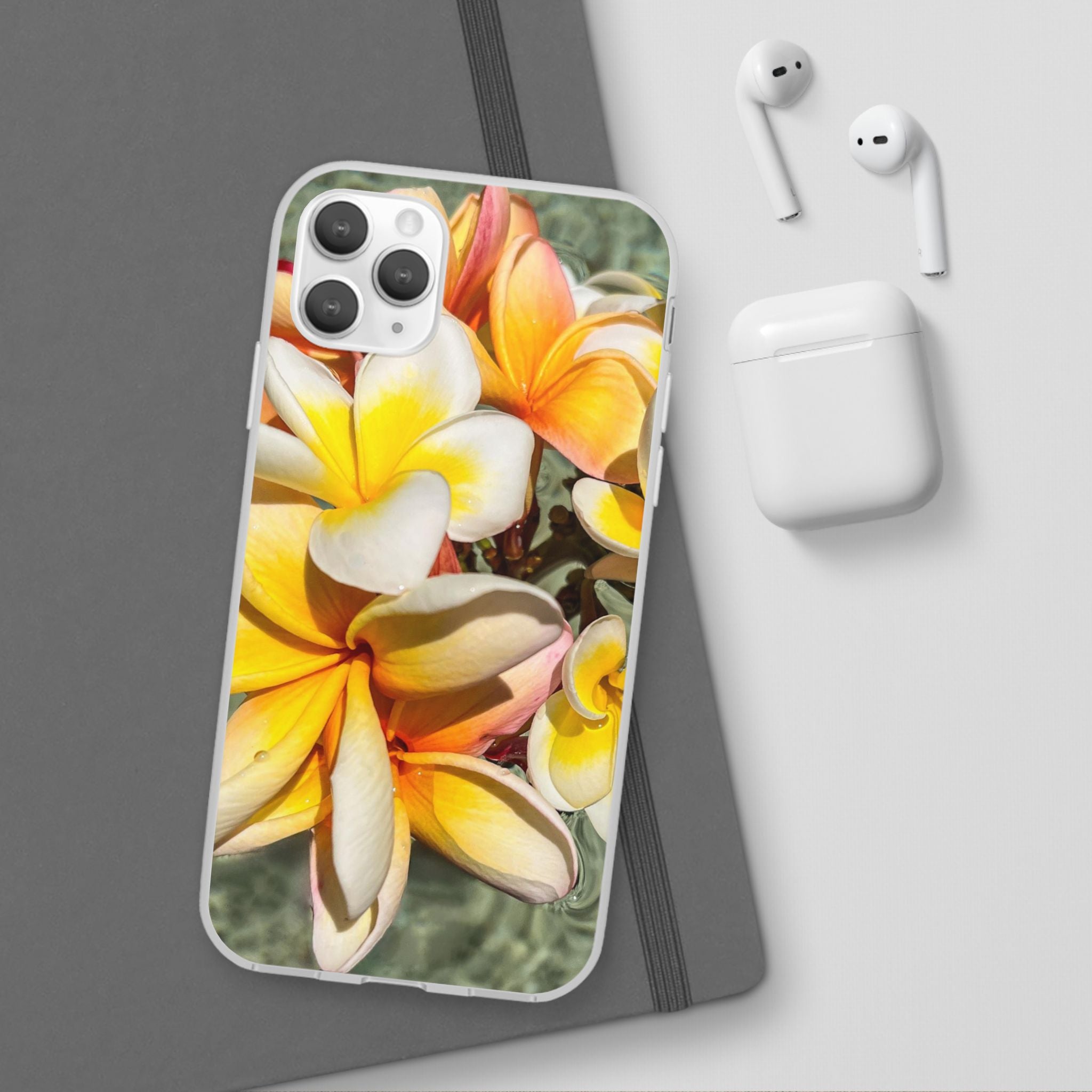 Floating Frangipanis 2 Flexi Clear Cases for Most Phone Types (FWS)