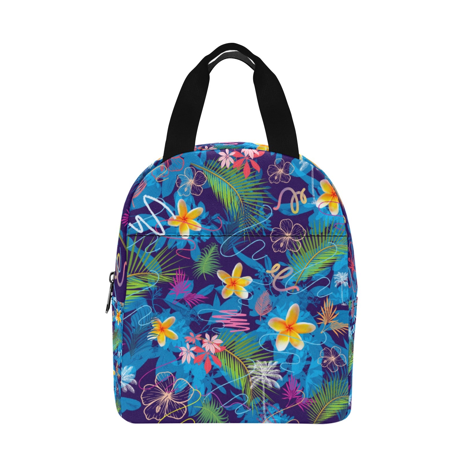 Hawaiian Blue Insulated Zipper Lunch Bag