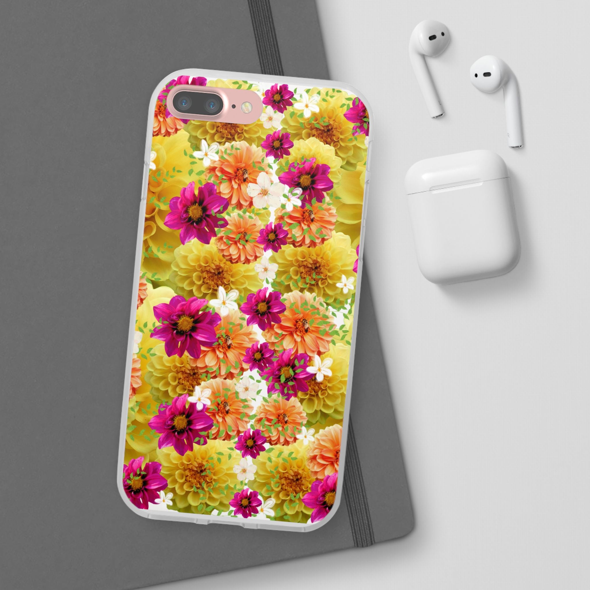 Graphic Dahlias 2 Flexi Cases for Most Phone Types