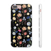 Wildflowers Painted Black Flexi Clear Case for Most Phone Types