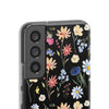 Wildflowers Painted Black Flexi Clear Cases for Most Phone Types (FWS)