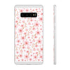 Japanese Pink Flowers White Flexi Clear Cases for Most Phone Types