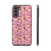 Happy Cake Pink Flexi Clear Cases for Most Phone Types (FWS)