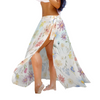 Wildflowers Painted White Semi Sheer Coverup up to 5 XL