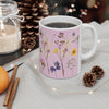 Wildflowers Pink Mug 11oz (Microwave & Dishwasher Safe)