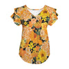 Orange & Yellow Floral Black