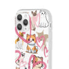 Cats Love White Flexi Clear Cases for Most Phone Types (FWS)