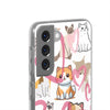 Cats Love White Flexi Clear Cases for Most Phone Types (FWS)
