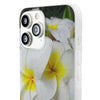 Fresh White Frangipanis Flexi Clear Cases for Most Phone Types (FWS)