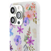 Floral White Flexi Clear Cases for Most Phone Types