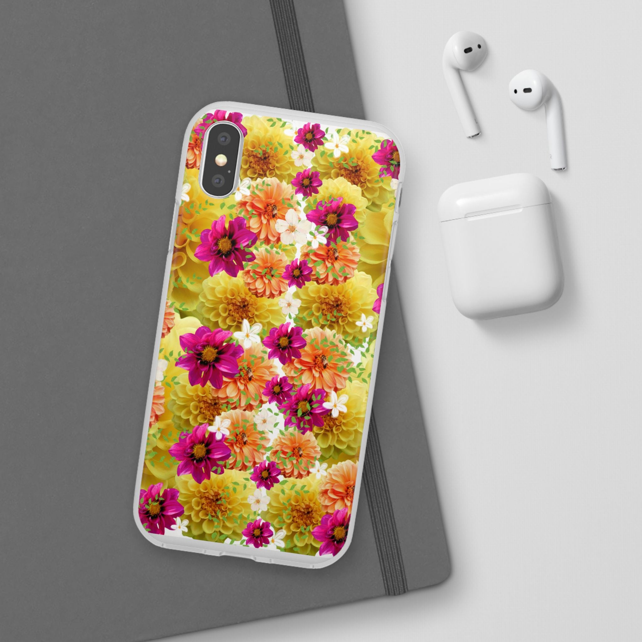 Graphic Dahlias 2 Flexi Cases for Most Phone Types