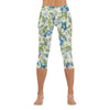 Blue Floral Capri Leggings up to 5 XL