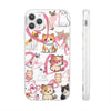 Cats Love White Flexi Clear Cases for Most Phone Types (FWS)