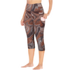 Choc Swirl Capri Leggings with Pockets up to 5 XL (FWS)