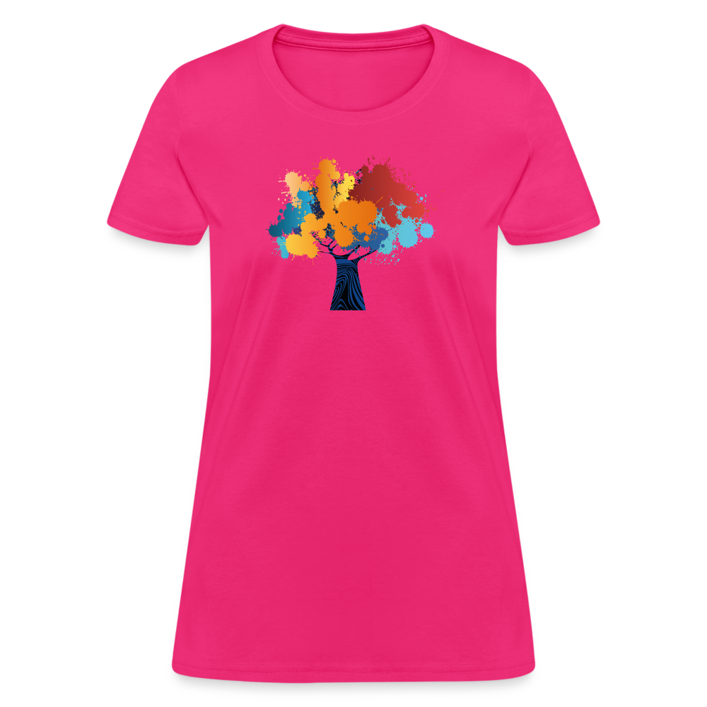 Abstract Tree Women's T-Shirt - fuchsia