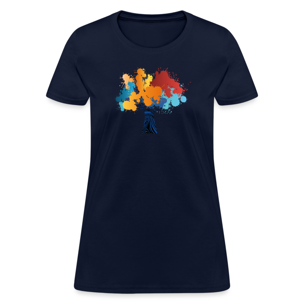 Abstract Tree Women's T-Shirt - navy