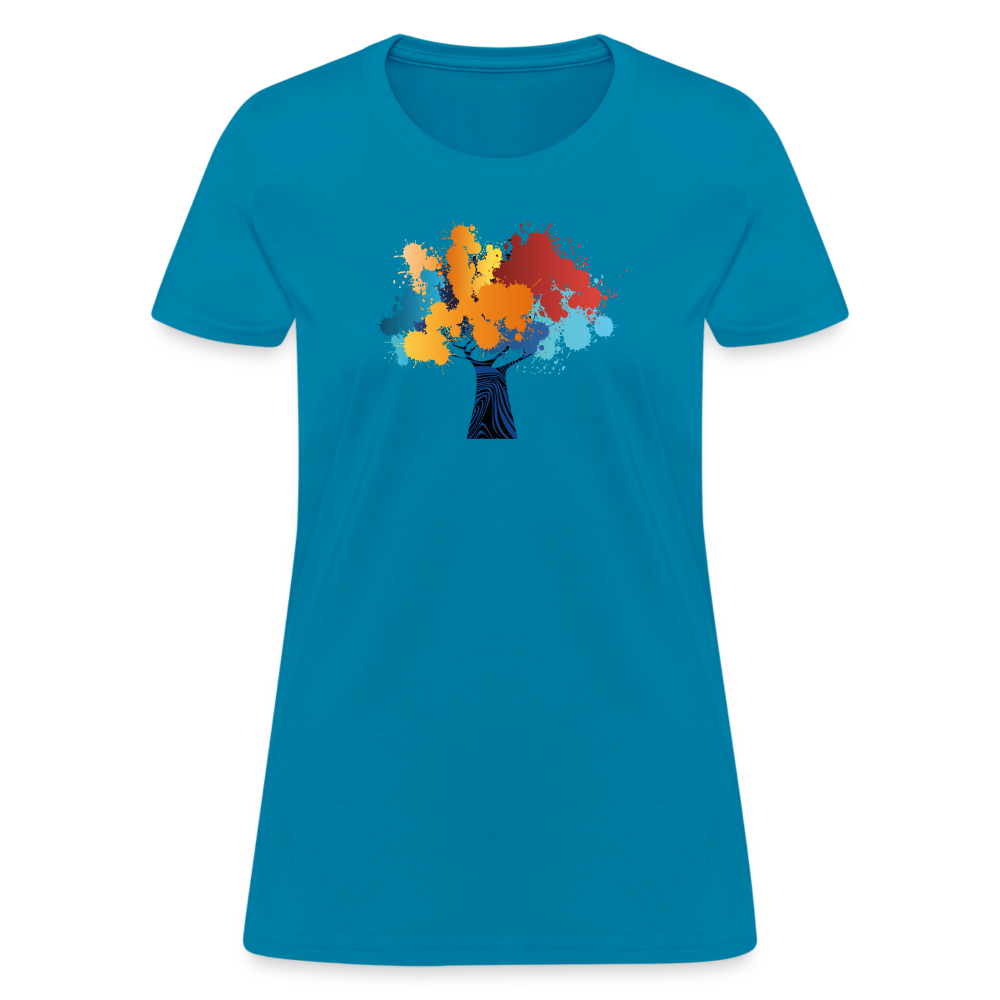 Abstract Tree Women's T-Shirt - turquoise