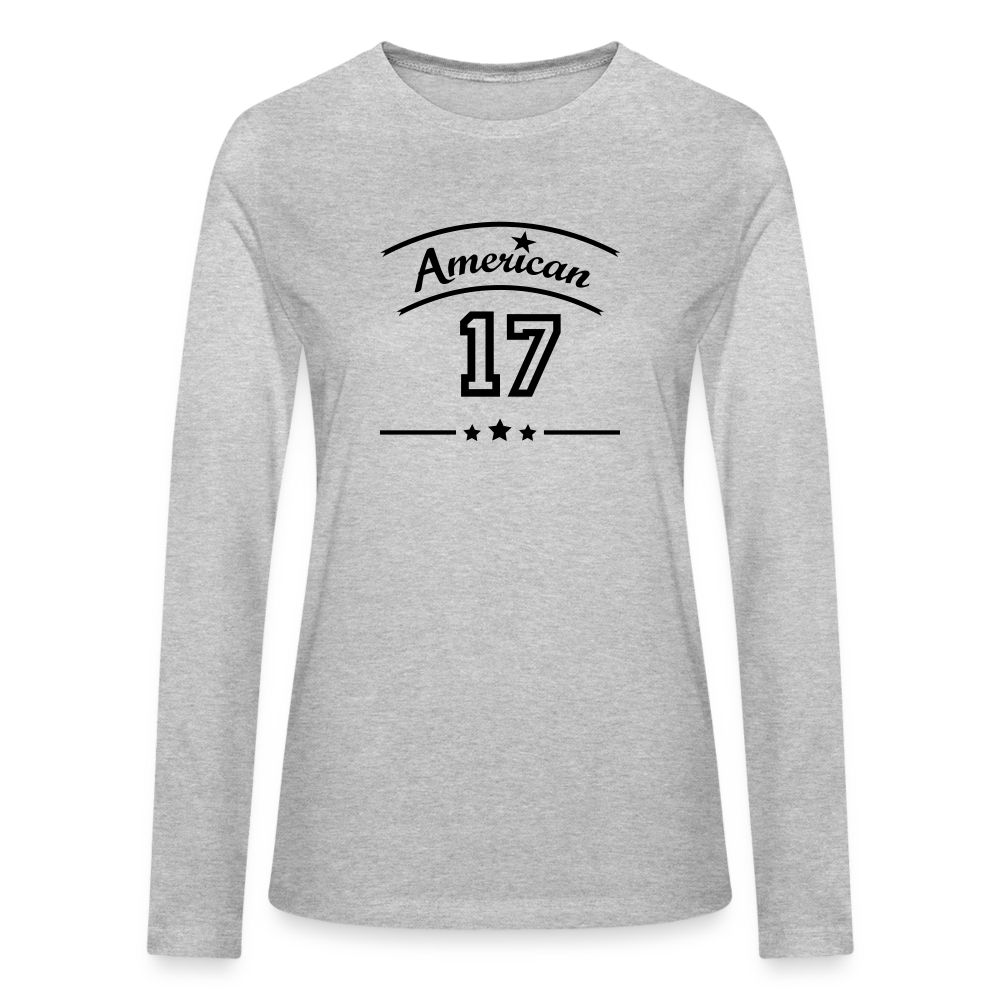 American 17 Long Sleeve T-Shirt - heather gray