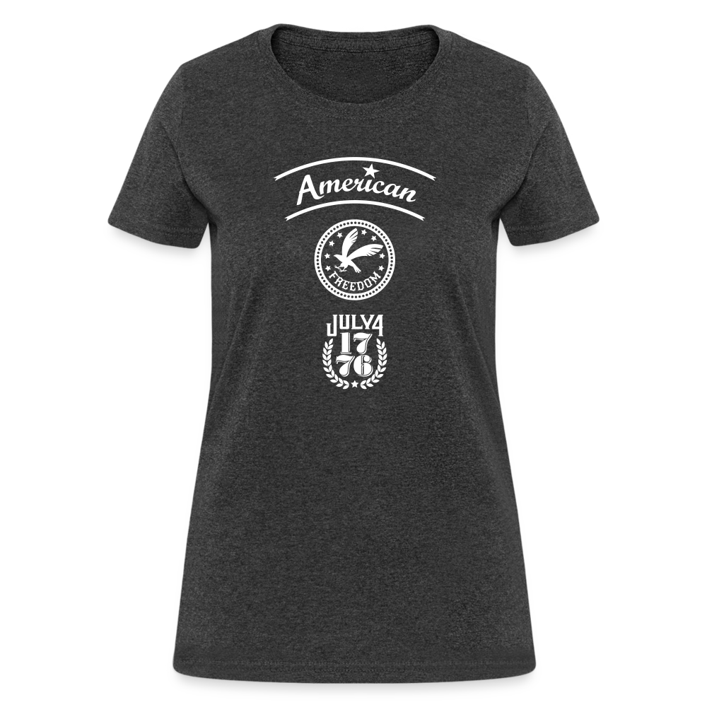 American Freedom Cotton T-Shirt - heather black