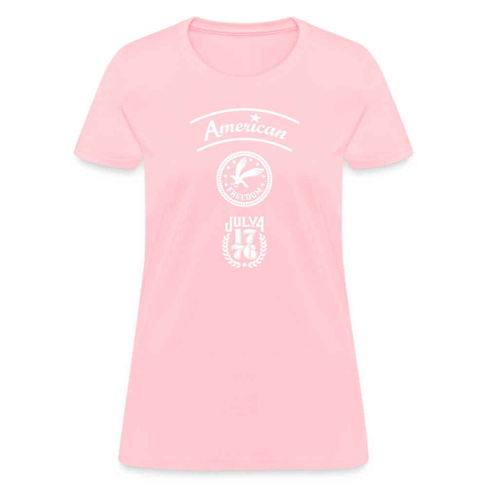 American Freedom Cotton T-Shirt - pink