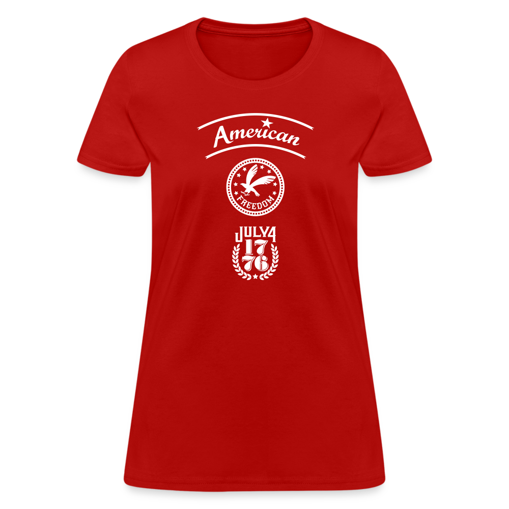 American Freedom Cotton T-Shirt - red