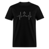 Anchor Heartbeat Unisex T-Shirt - black