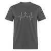 Anchor Heartbeat Unisex T-Shirt - charcoal