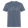 Anchor Heartbeat Unisex T-Shirt - denim