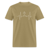 Anchor Heartbeat Unisex T-Shirt - khaki