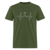 Anchor Heartbeat Unisex T-Shirt - military green