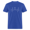 Anchor Heartbeat Unisex T-Shirt - royal blue