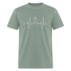 Anchor Heartbeat Unisex T-Shirt - sage