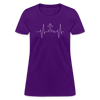 Anchor Heartbeat Women's T-Shirt - purple