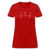 Anchor Heartbeat Women's T-Shirt - red