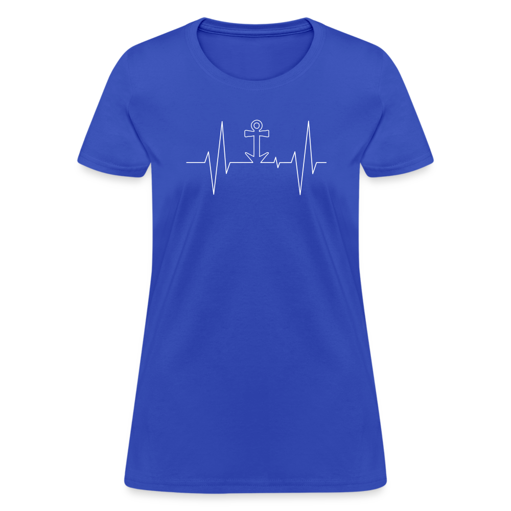 Anchor Heartbeat Women's T-Shirt - royal blue