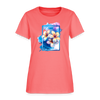 Art Frame Frangipanis Cotton T-Shirt up to 3 XL - coral