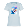 Art Frame Frangipanis Cotton T-Shirt up to 3 XL - light blue