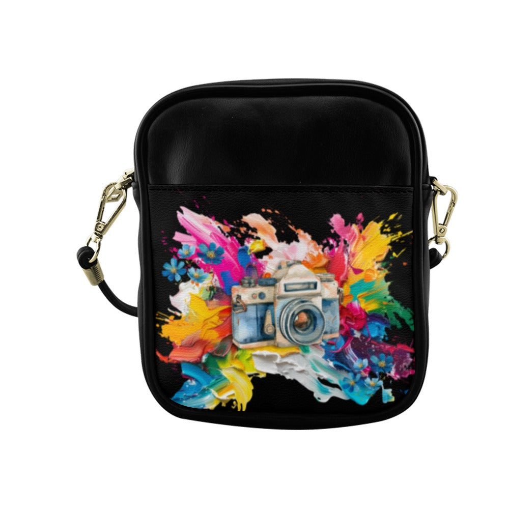 Art Meets Photography Small Black Shoulder Sling Bag 2