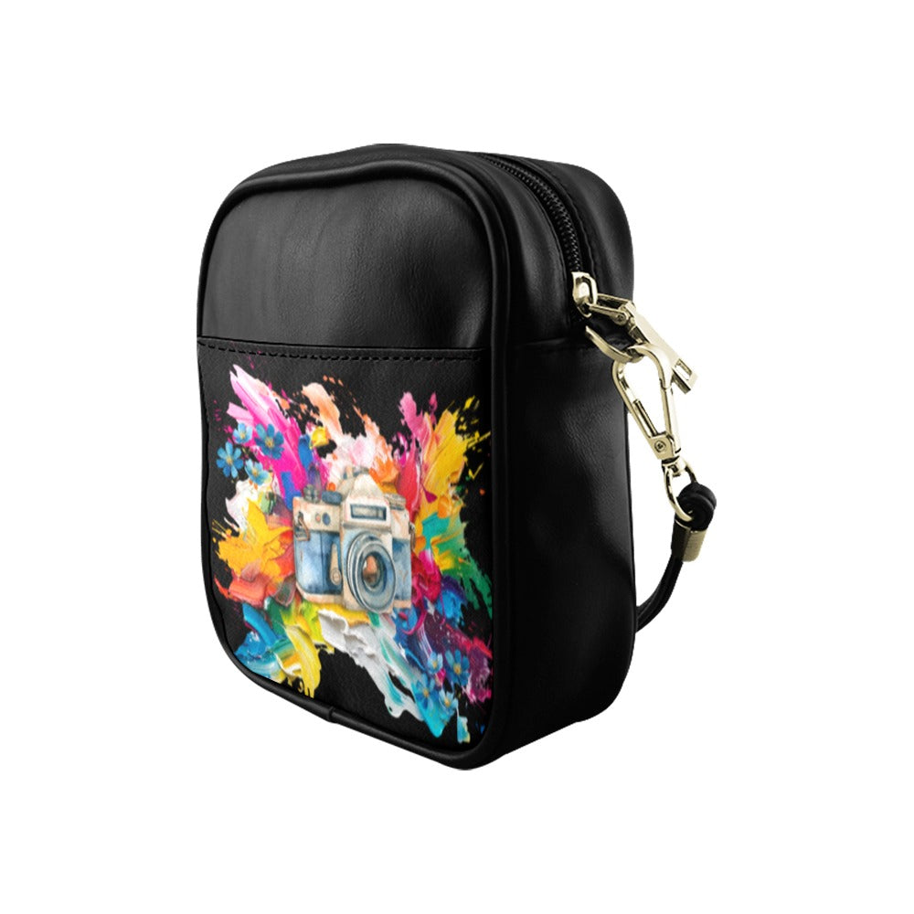 Art Meets Photography Small Black Shoulder Sling Bag 3