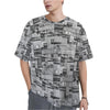 Australian Newspaper B & W Baggy Unisex Top up to 6 XL 4