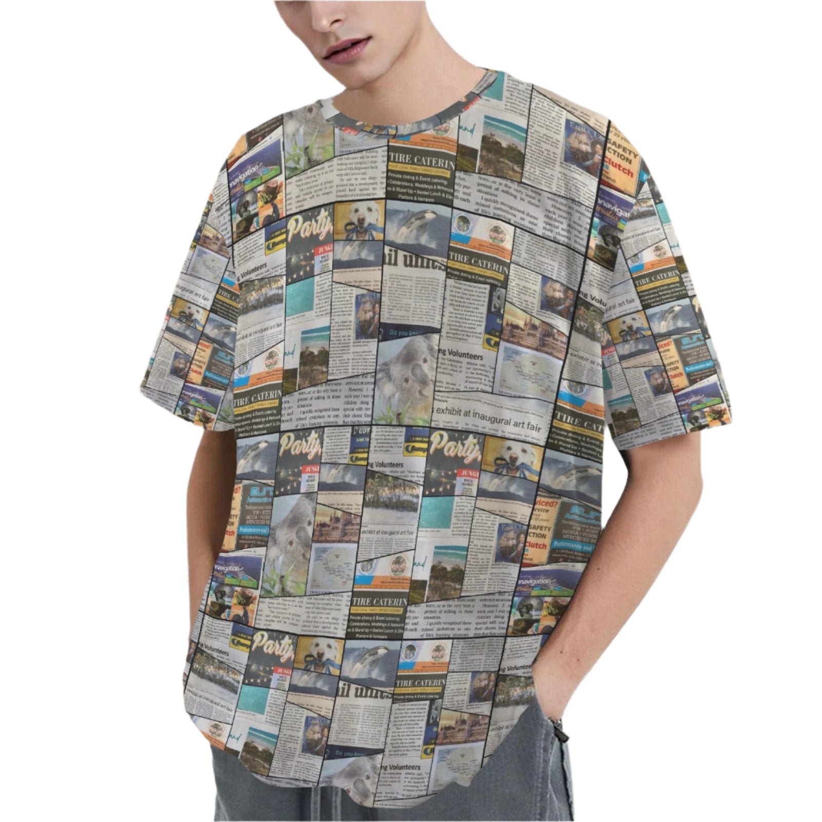 Australian Newspaper Colour Baggy Unisex Top up to 6 XL (FWS) 5