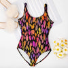 Black Pinky Leopard One Piece Swimsuit up to 3 XL 4