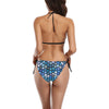 Black and Blue Stained Glass Halter Neck Bikini with Front Buckle up to 5 XL (FWS) 3