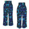 Blue Butterflies High Elastic Waist Pants with Wide Legs up to 5 XL 4